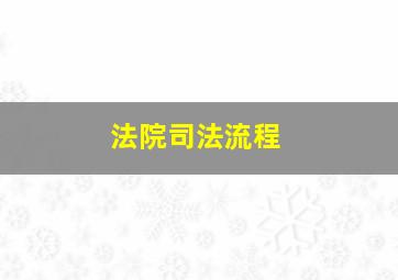 法院司法流程