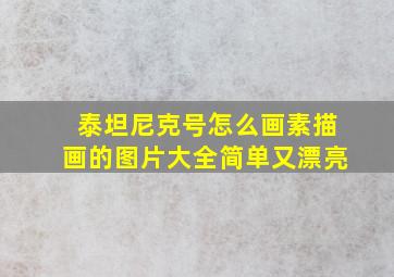 泰坦尼克号怎么画素描画的图片大全简单又漂亮