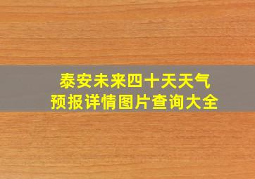 泰安未来四十天天气预报详情图片查询大全