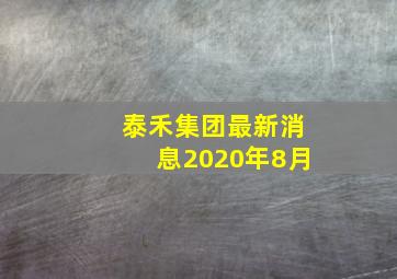 泰禾集团最新消息2020年8月