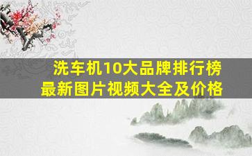 洗车机10大品牌排行榜最新图片视频大全及价格