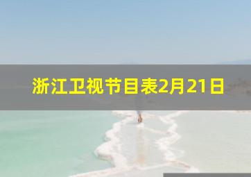 浙江卫视节目表2月21日