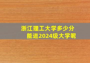 浙江理工大学多少分能进2024级大学呢