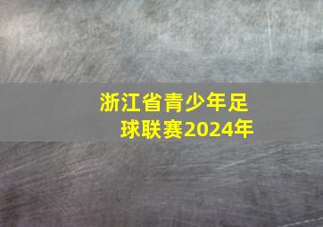 浙江省青少年足球联赛2024年