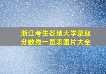 浙江考生各地大学录取分数线一览表图片大全