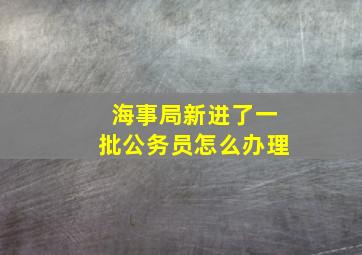 海事局新进了一批公务员怎么办理