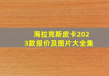 海拉克斯皮卡2023款报价及图片大全集