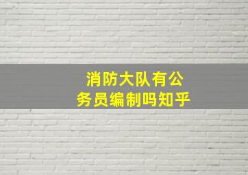 消防大队有公务员编制吗知乎