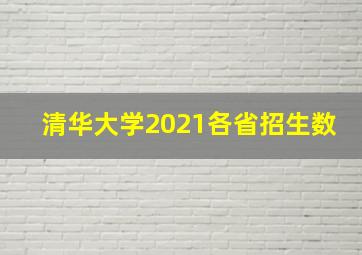 清华大学2021各省招生数