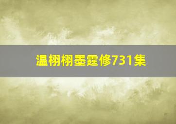 温栩栩墨霆修731集