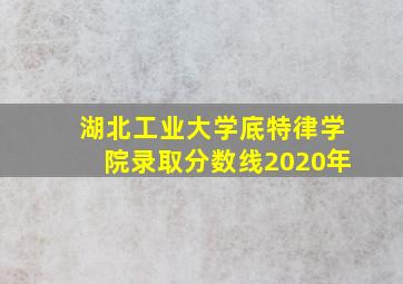 湖北工业大学底特律学院录取分数线2020年