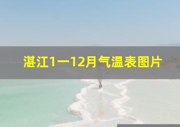 湛江1一12月气温表图片