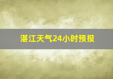 湛江天气24小时预报