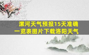 漯河天气预报15天准确一览表图片下载洛阳天气