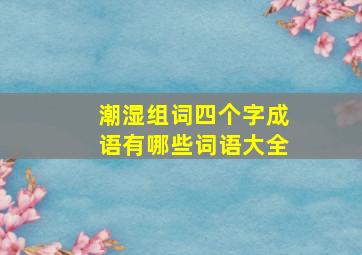 潮湿组词四个字成语有哪些词语大全