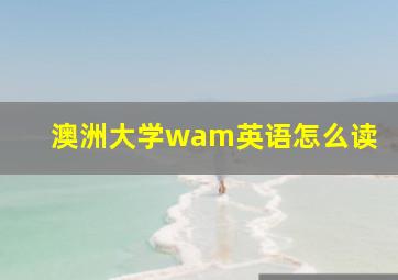 澳洲大学wam英语怎么读