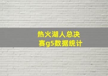 热火湖人总决赛g5数据统计