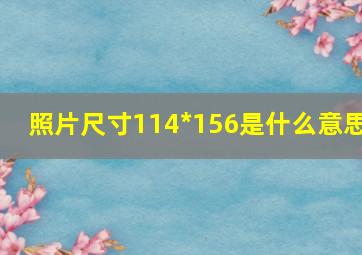 照片尺寸114*156是什么意思