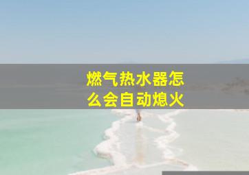 燃气热水器怎么会自动熄火