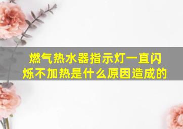 燃气热水器指示灯一直闪烁不加热是什么原因造成的