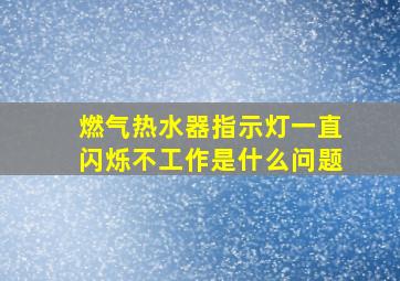 燃气热水器指示灯一直闪烁不工作是什么问题