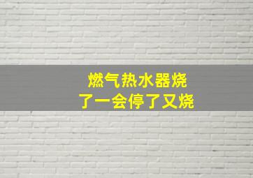 燃气热水器烧了一会停了又烧