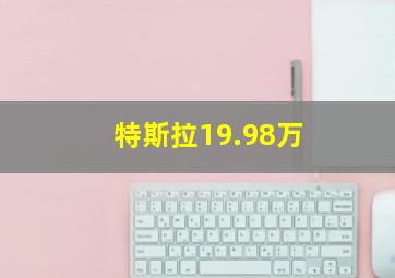 特斯拉19.98万