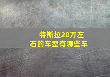 特斯拉20万左右的车型有哪些车