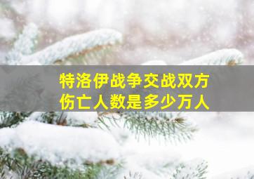 特洛伊战争交战双方伤亡人数是多少万人