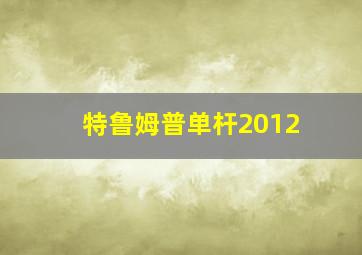 特鲁姆普单杆2012