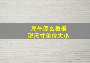 犀牛怎么看模型尺寸单位大小