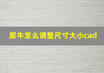 犀牛怎么调整尺寸大小cad