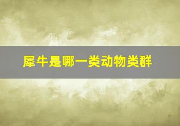 犀牛是哪一类动物类群