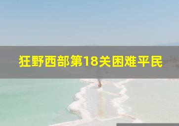 狂野西部第18关困难平民