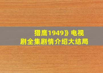 猎鹰1949》电视剧全集剧情介绍大结局