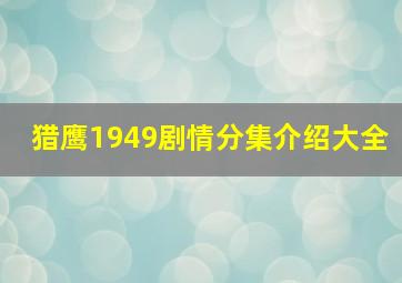 猎鹰1949剧情分集介绍大全