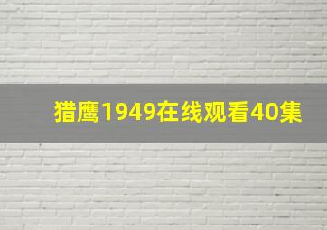 猎鹰1949在线观看40集