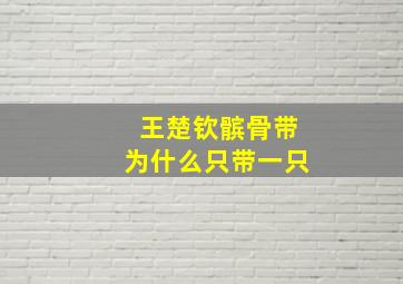 王楚钦髌骨带为什么只带一只