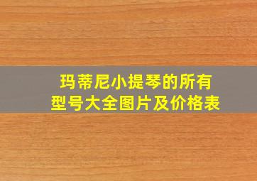 玛蒂尼小提琴的所有型号大全图片及价格表