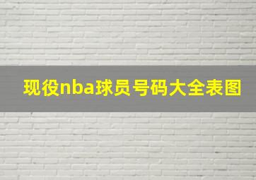 现役nba球员号码大全表图