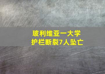 玻利维亚一大学护栏断裂7人坠亡