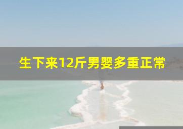 生下来12斤男婴多重正常