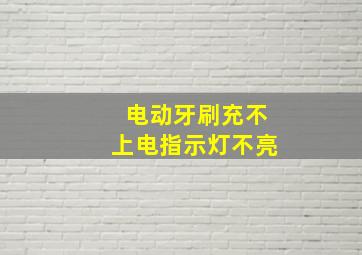 电动牙刷充不上电指示灯不亮