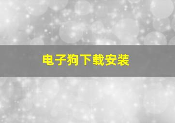 电子狗下载安装