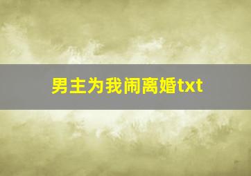 男主为我闹离婚txt