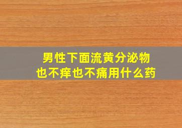 男性下面流黄分泌物也不痒也不痛用什么药