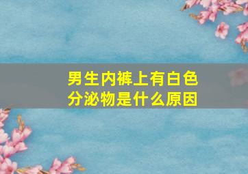 男生内裤上有白色分泌物是什么原因