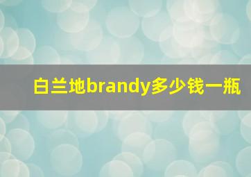 白兰地brandy多少钱一瓶