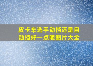 皮卡车选手动挡还是自动挡好一点呢图片大全