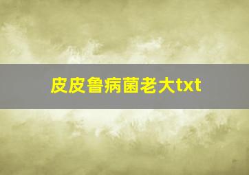 皮皮鲁病菌老大txt